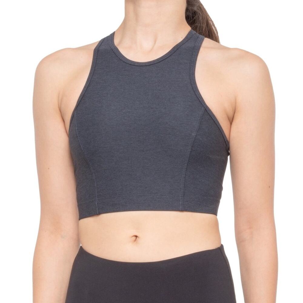 Outdoor Voices Athena Crop Top Charcoal Gray _